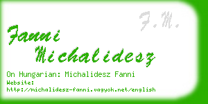 fanni michalidesz business card